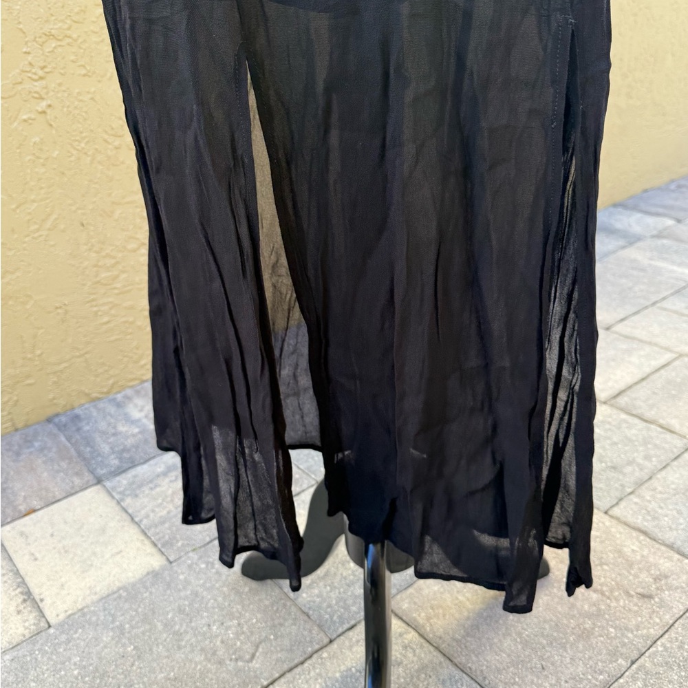 REFORMATION Black Gauzy Two-Piece Crop Top + Skirt Set Sz 2 $298 - Picture 6 of 12